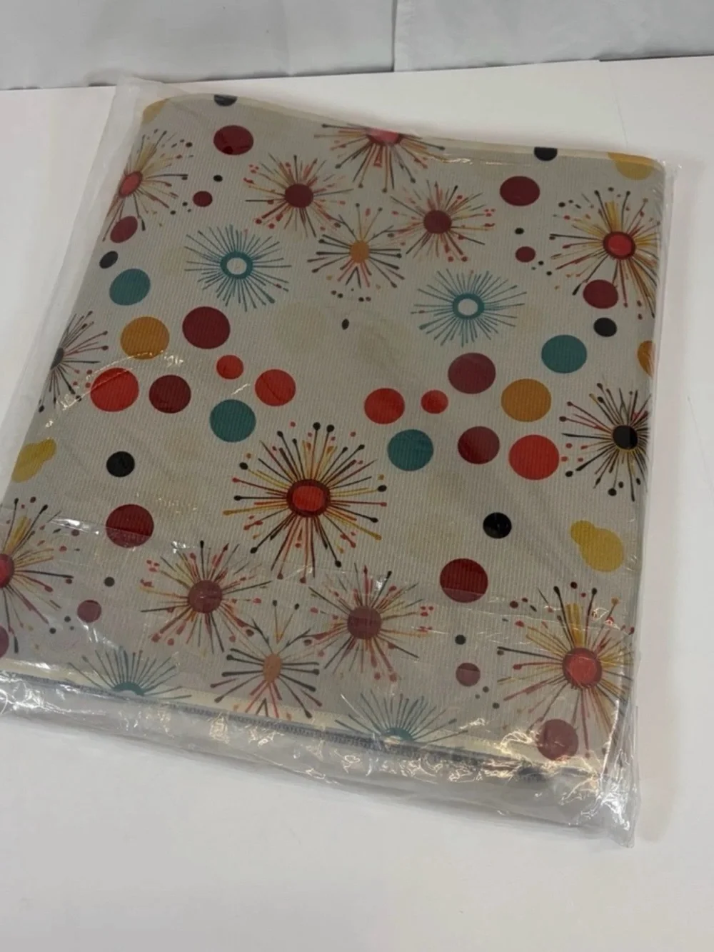 Atomic Starburst Kitchen Rug Set 2pc Mid Century Modern NEW